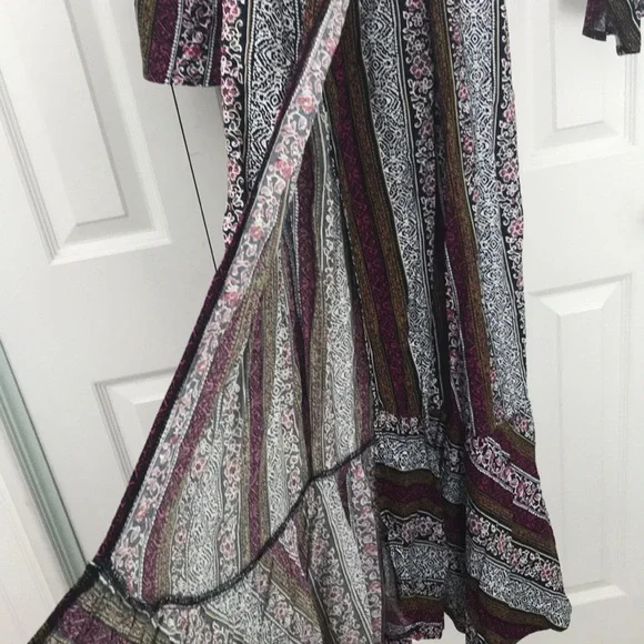 NWT Anthropologie R. Vivimos Regina Wrap Kimono Maxi Dress Size L - Picture 7 of 8